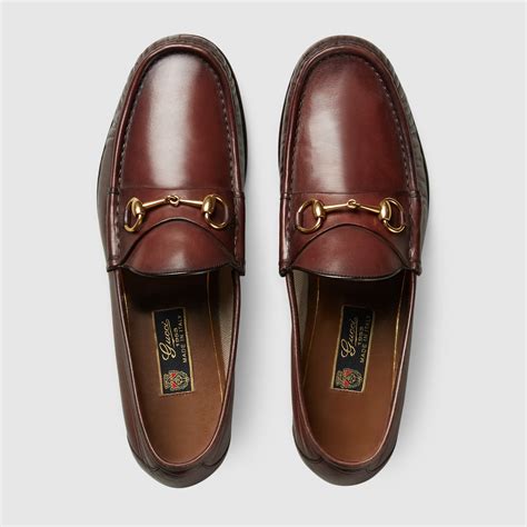 brown 1953 horsebit leather loafer.